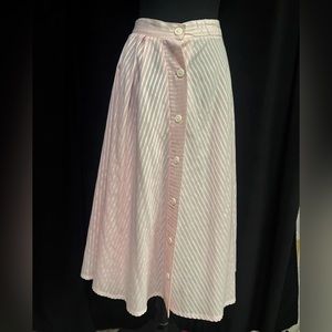 Vintage Striped Midi Skirt